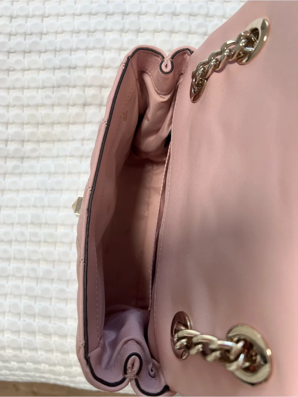 Kate Spade Small Quilted Rose Smoke Pink Natalia Shoulder Crossbody Bag